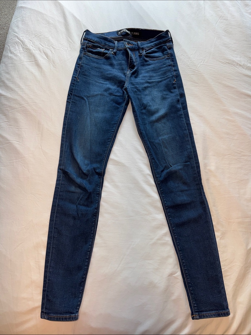 Express Dark Blue Women's Skinny Jeans
